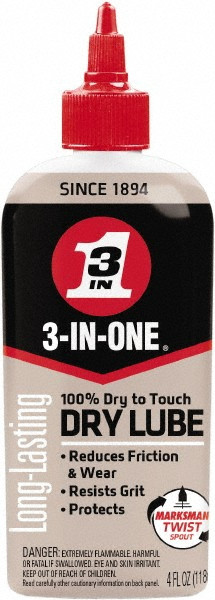 3-IN-ONE - Lubricant: 4 oz Bottle, Dry Film
