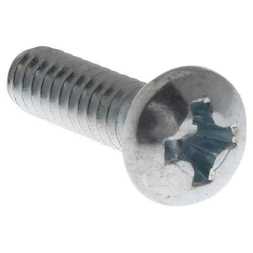 Machine Screw: #6-32, 1/2" Length Under Head, Pan Head, Phillips - Grade 2 Steel, Zinc Finish