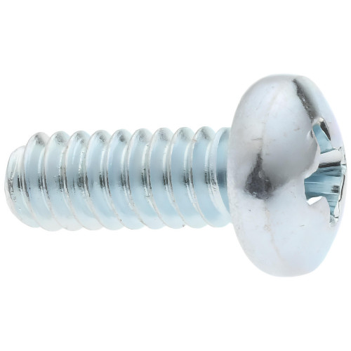 Machine Screw: #10-24, 1/2" Length Under Head, Pan Head, Phillips - Grade 2 Steel, Zinc Finish
