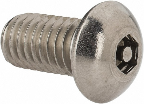 Machine Screw: 3/8-16, 3/4" Length Under Head, Button Head, Pin-In Hex Socket - 88004791
