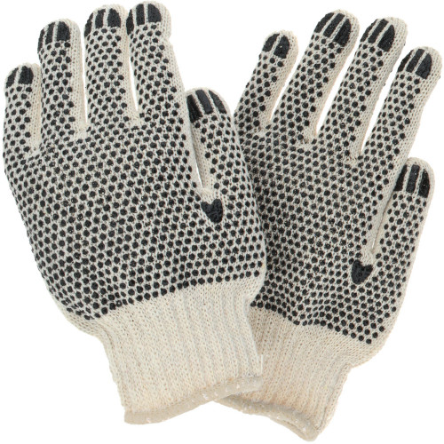 PRO-SAFE - Work Gloves:  Size Large, PVC-Coated Cotton Blend, General Purpose