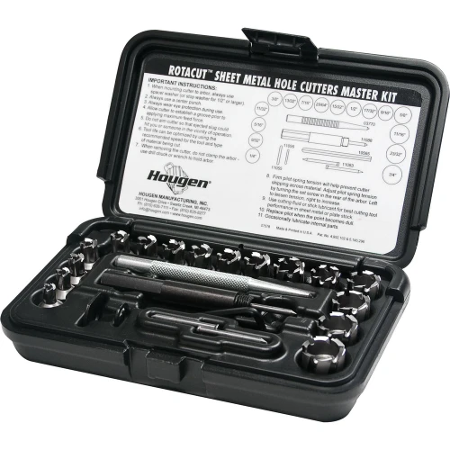 Hougen - 21 Piece, 1/4 to 3/4" Cutter Dia, 1/4" Cutting Depth, High Speed Steel Annular Cutter Set