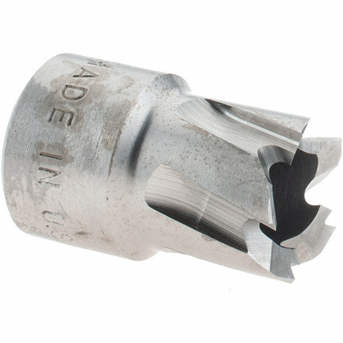 Annular Cutter: 29/64" Dia, 1/4" Depth of Cut, High Speed Steel - Bright/Uncoated