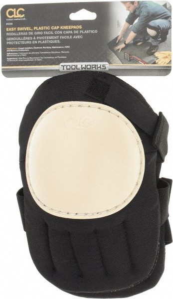 CLC - Knee Pad: 2 Strap, Plastic Cap, Hook & Loop Closure, Universal