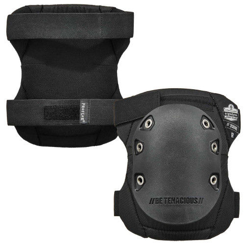 Ergodyne - Size Universal, Hook & Loop, Hard Protective Cap, Knee Pad