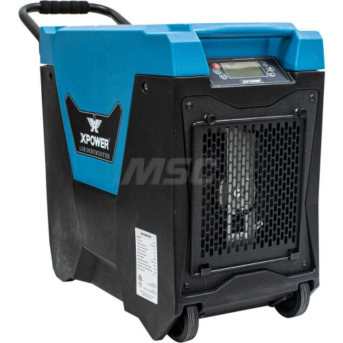 XPower Manufacturing Dehumidifiers; Dehumidifier Type: Portable; Saturation Capacity: 145 pt; Height (Inch): 22.5; Depth (Inch): 13.1; Width (Inch): 32; Amperage Rating: 6.7000; Volume Capacity: 85.0; Features: Wheels; Stackable; Digital Display Moni