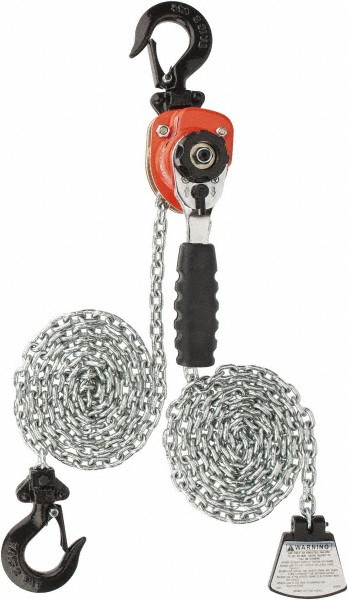 CM Manual Mini-Ratchet Lever Hoist: 550 lb Capacity, 10' Max Lift