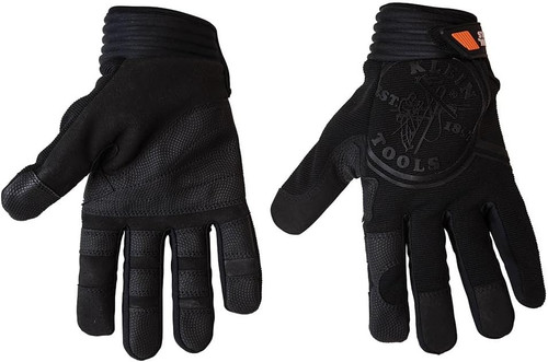Klein Tools Klein Tools 40232M Electrician Gloves – Medium Leather Palm Work Gloves for HVAC Technic