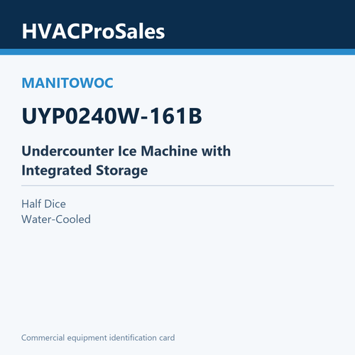 Manitowoc UYP0240W-161B Undercounter Ice Machine with Integrated Storage