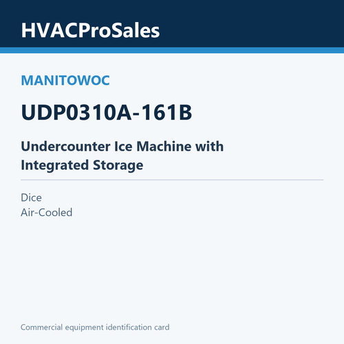 Manitowoc UDP0310A-161B Undercounter Ice Machine with Integrated Storage