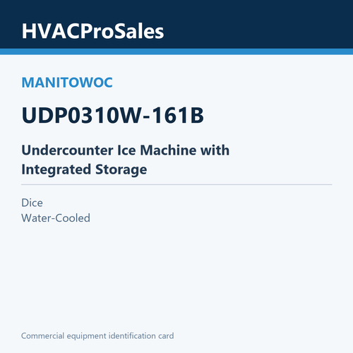 Manitowoc UDP0310W-161B Undercounter Ice Machine with Integrated Storage