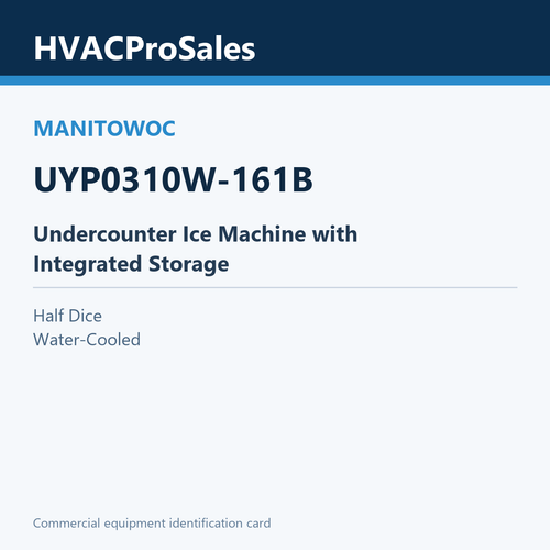 Manitowoc UYP0310W-161B Undercounter Ice Machine with Integrated Storage