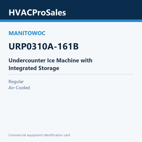 Manitowoc URP0310A-161B Undercounter Ice Machine with Integrated Storage