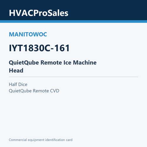 Manitowoc IYT1830C-161 QuietQube Remote Ice Machine Head