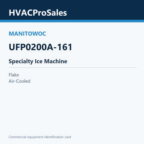 Manitowoc UFP0200A-161 Specialty Ice Machine