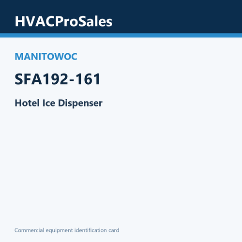 Manitowoc SFA192-161 Hotel Ice Dispenser