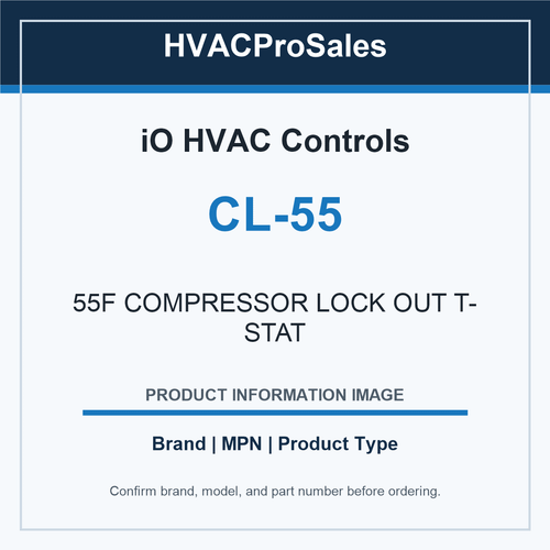 iO HVAC Controls CL-55 55F COMPRESSOR LOCK OUT T-STAT