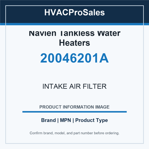 Navien Tankless Water Heaters 20046201A INTAKE AIR FILTER