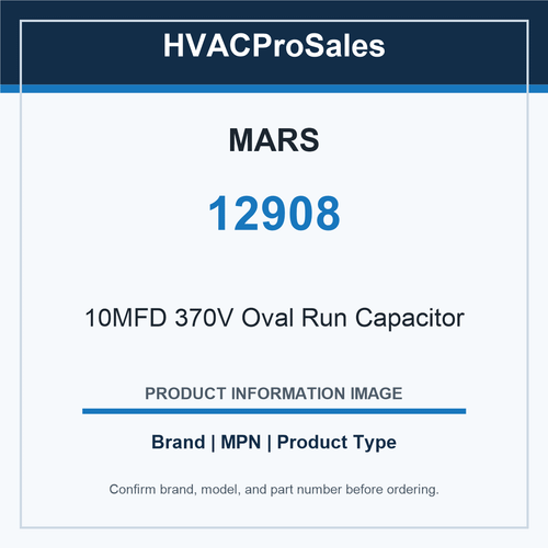 MARS 12908 10MFD 370V Oval Run Capacitor