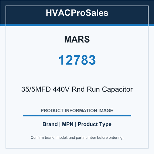 MARS 12783 35/5MFD 440V Rnd Run Capacitor