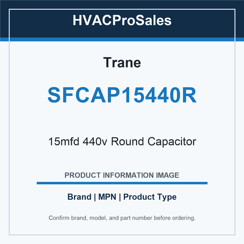 Trane SFCAP15440R 15mfd 440v Round Capacitor