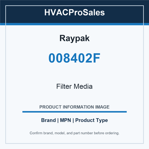 Raypak 008402F Filter Media