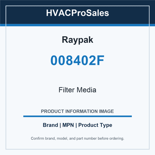 Raypak 008402F Filter Media