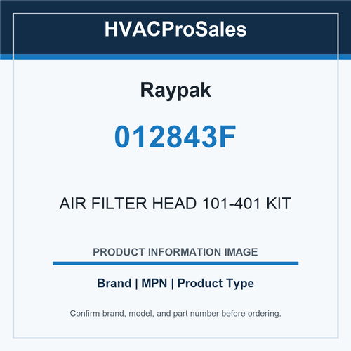 Raypak 012843F AIR FILTER HEAD 101-401 KIT