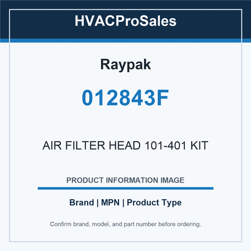 Raypak 012843F AIR FILTER HEAD 101-401 KIT