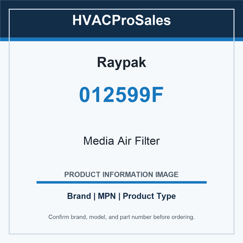 Raypak 012599F Media Air Filter