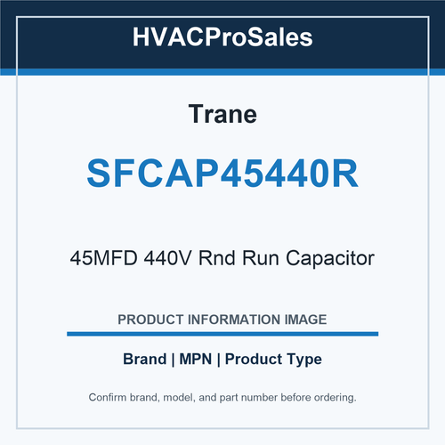 Trane SFCAP45440R 45MFD 440V Rnd Run Capacitor