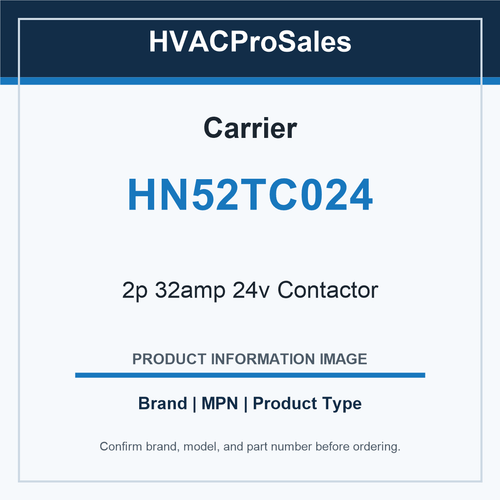 Carrier HN52TC024 2p 32amp 24v Contactor