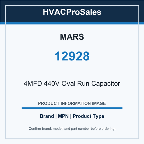 MARS 12928 4MFD 440V Oval Run Capacitor