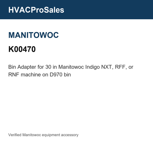 Manitowoc K00470 Bin Adapter for 30 in Manitowoc Indigo NXT, RFF, or RNF machine on D970 bin