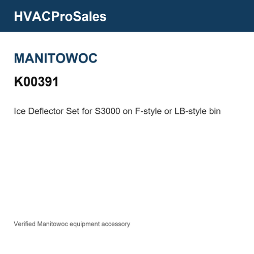 Manitowoc K00391 Ice Deflector Set for S3000 on F-style or LB-style bin