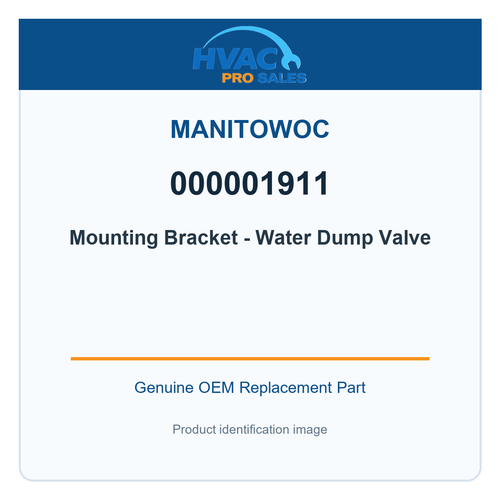 Manitowoc 000001911 Mounting Bracket - Water Dump Valve