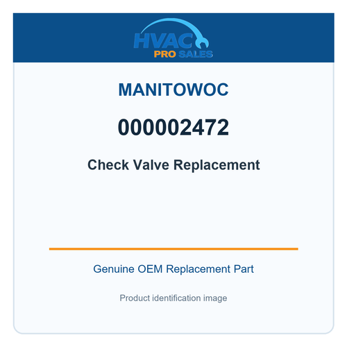Manitowoc 000002472 Check Valve Replacement