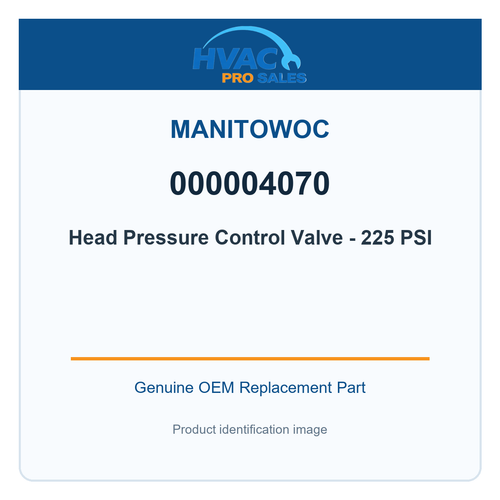 Manitowoc 000004070 Head Pressure Control Valve - 225 PSI