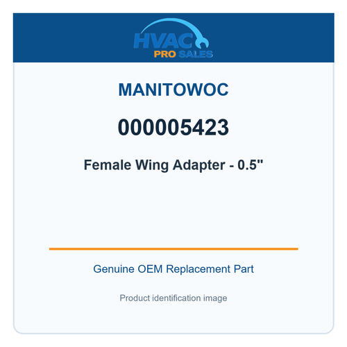 Manitowoc 000005423 Female Wing Adapter - 0.5"