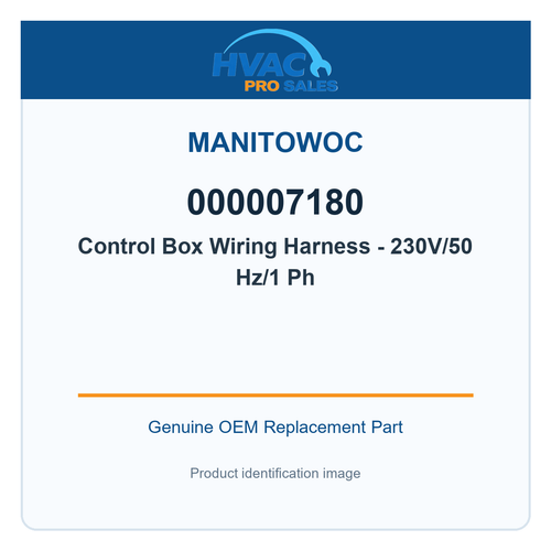 Manitowoc 000007180 Control Box Wiring Harness - 230V/50 Hz/1 Ph