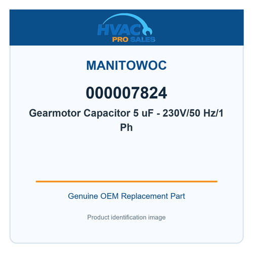 Manitowoc 000007824 Gearmotor Capacitor 5 uF - 230V/50 Hz/1 Ph