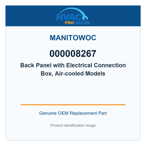 Manitowoc 000008267 Back Panel with Electrical Connection Box, Air-cooled Models