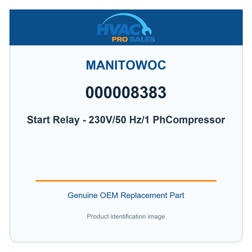 Manitowoc 000008383 Start Relay - 230V/50 Hz/1 PhCompressor