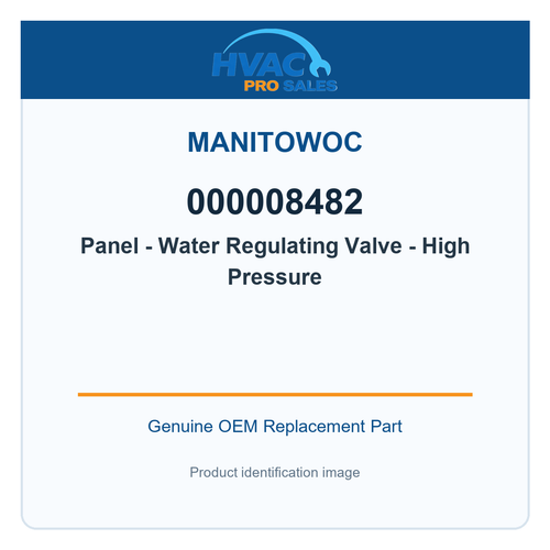 Manitowoc 000008482 Panel - Water Regulating Valve - High Pressure