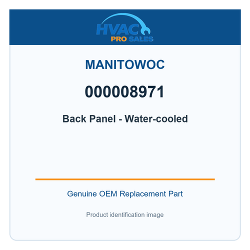 Manitowoc 000008971 Back Panel - Water-cooled