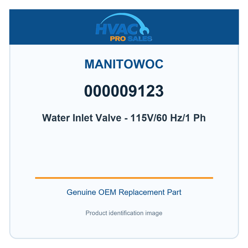 Manitowoc 000009123 Water Inlet Valve - 115V/60 Hz/1 Ph