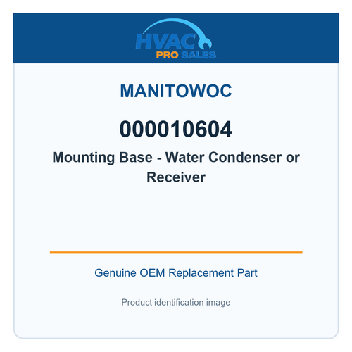 Manitowoc 000010604 Mounting Base - Water Condenser or Receiver