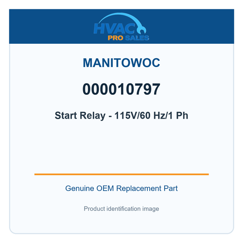 Manitowoc 000010797 Start Relay - 115V/60 Hz/1 Ph