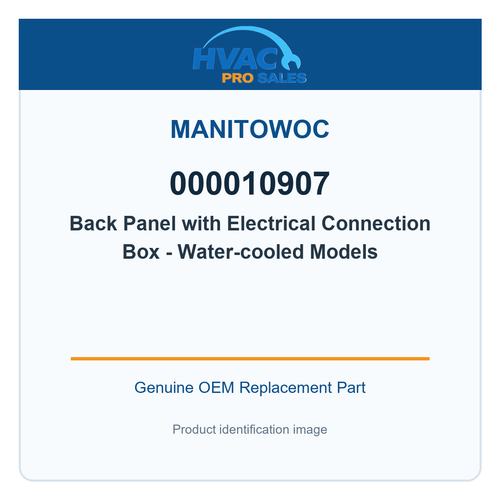 Manitowoc 000010907 Back Panel with Electrical Connection Box - Water-cooled Models