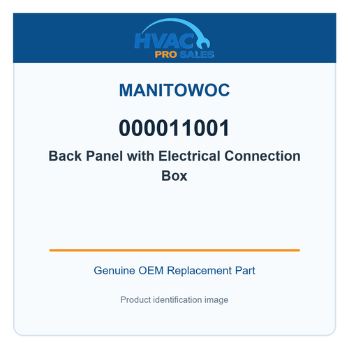 Manitowoc 000011001 Back Panel with Electrical Connection Box